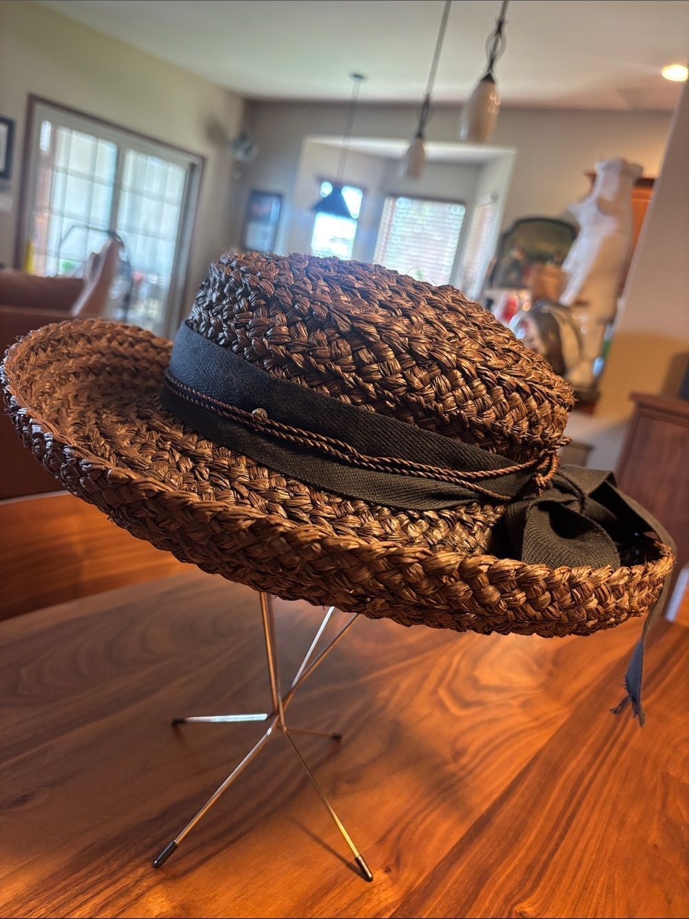 Helen Kaminski Handmade in Madagascar Woven Raffia Sun Hat - Natural Brown
